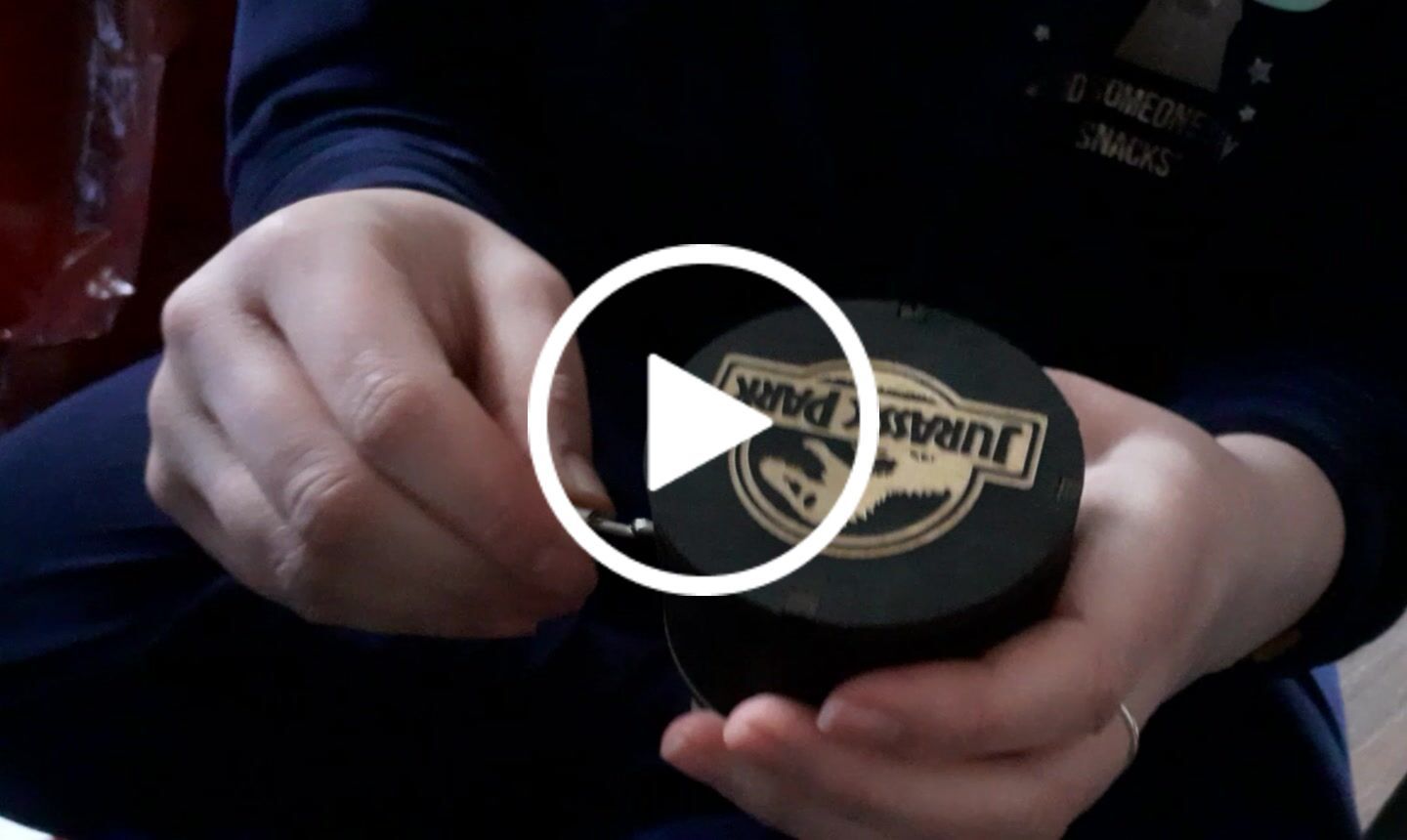 Customer video review of Cylindrical Hand Crank Music Box