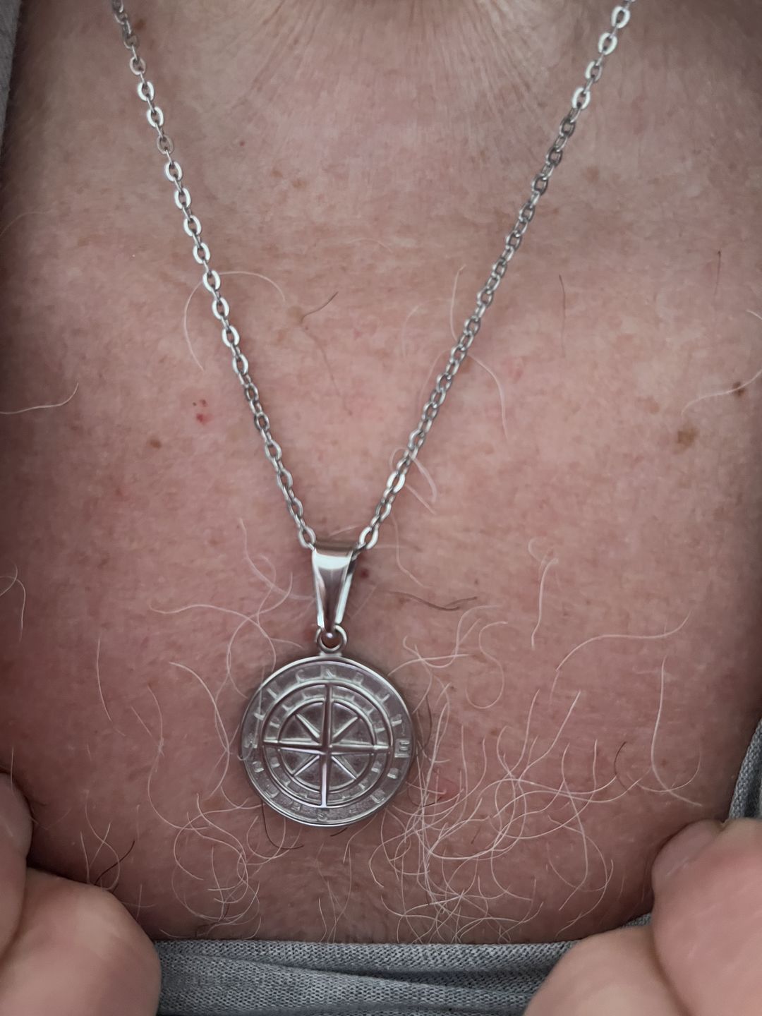 Customer photo review of "To My Husband" - Compass Pendant