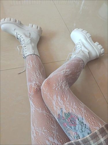 Customer photo review of White Techwear Boots