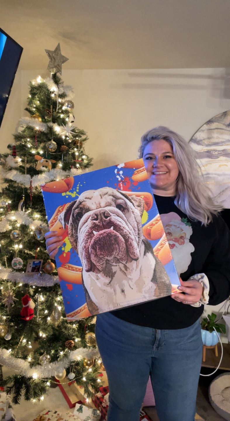 Customer photo review of Custom Pet Art Canvas Wrap