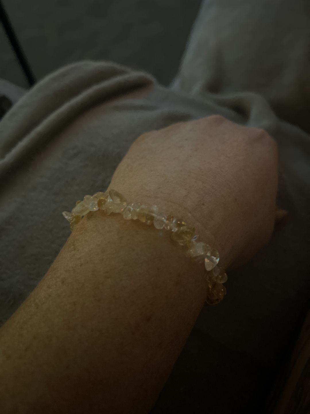 Customer photo review of Citrine - Crystal chip bracelet