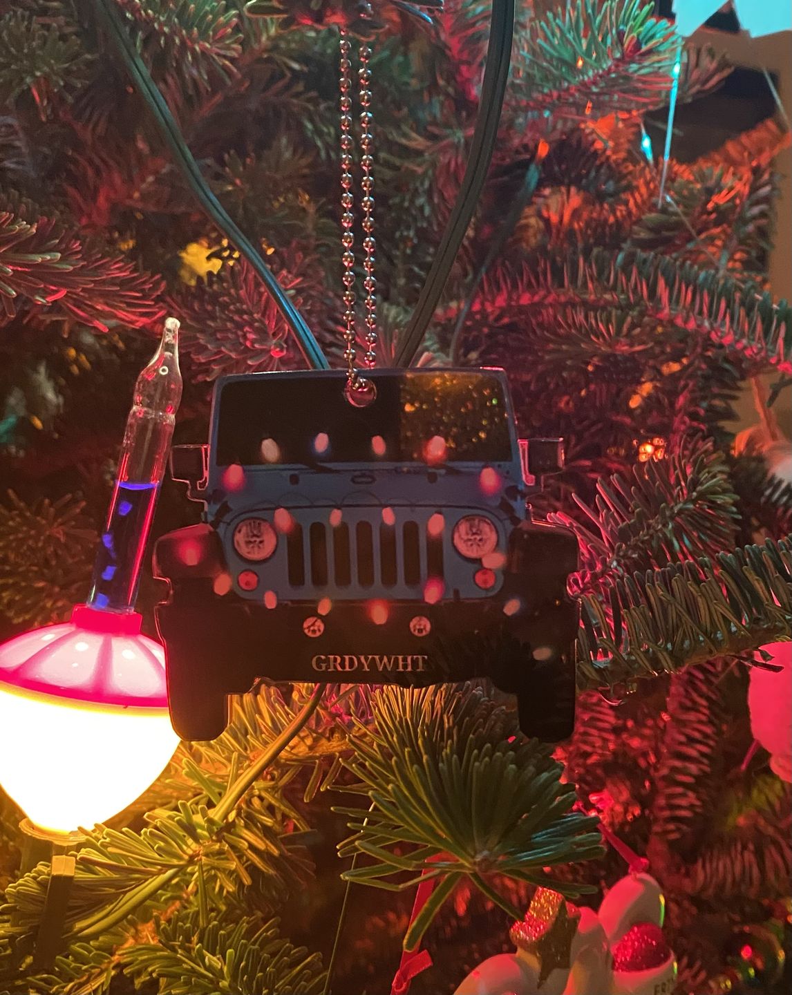 Customer photo review of Personalized Car Acrylic Christmas Ornament