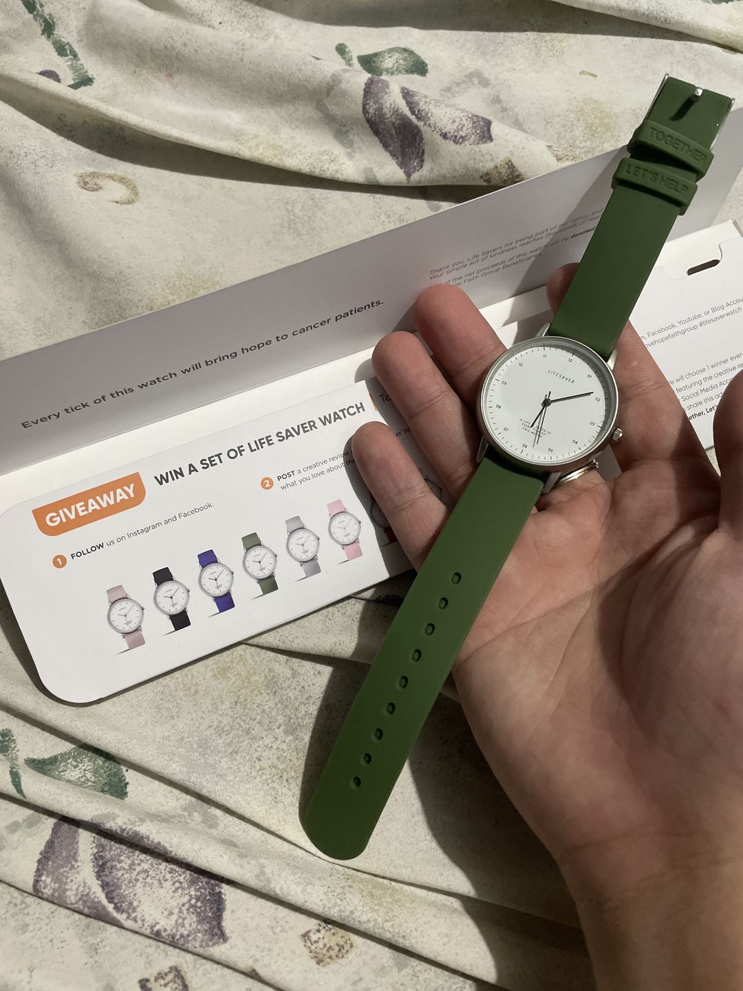Customer photo review of Life Saver Watch 4.0 – Army Green