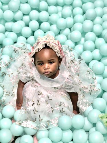 Customer photo review of Toddler Girl Birthday Party Dress White Puffy Sleeves Flower Girl Dress Princess Dress Easter Dress For Baby Girl