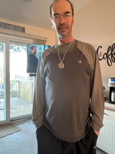 Customer photo review of Celtic Knot™ Stainless Steel Men's Cuban Necklace