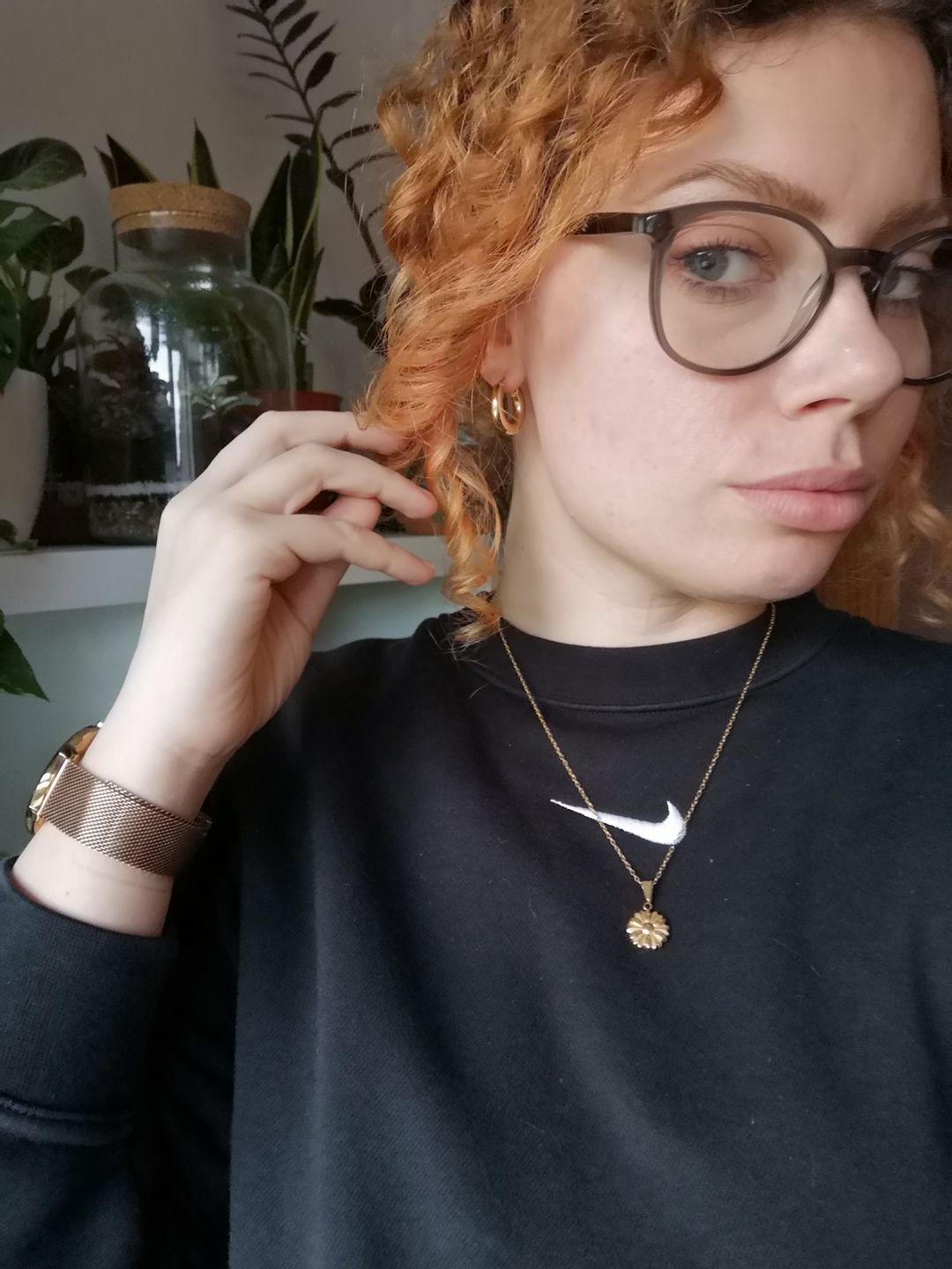 Customer photo review of Chubby Hoop Earrings