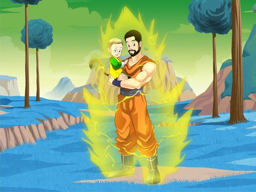 Customer photo review of Caricature dessinée à la main: Portrait Dragon Ball Z