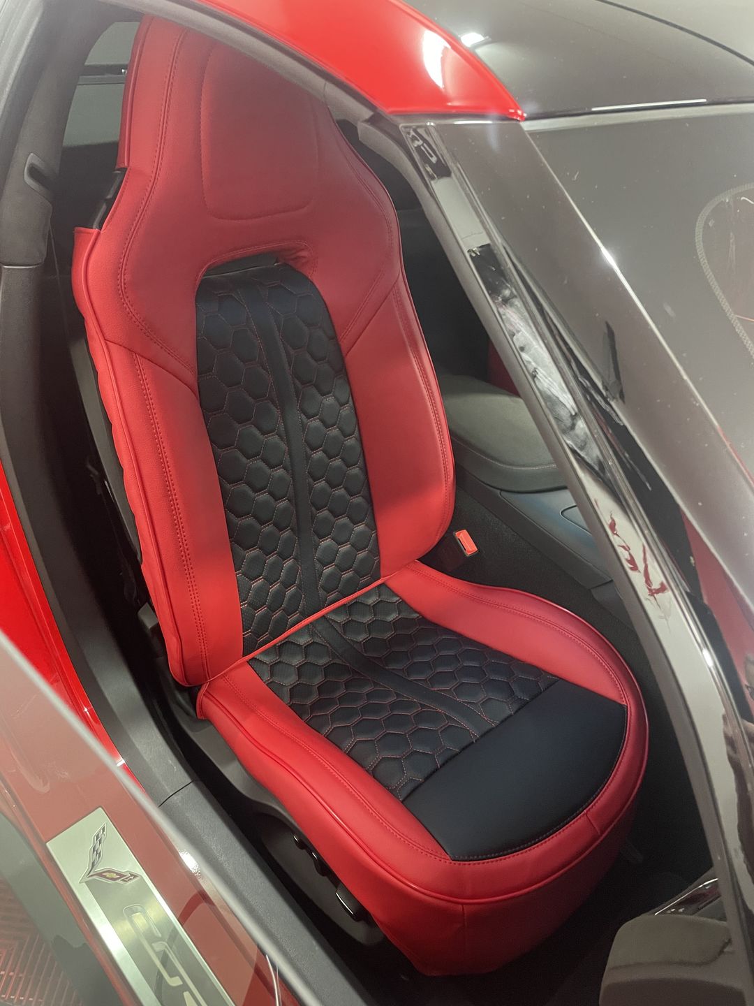 Customer photo review of Corvette C7 Premium Custom Leather Seat Covers