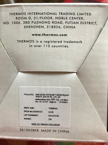 Customer photo review of Thermos Çelik Mug Termos 0.47 Lt Lacivert