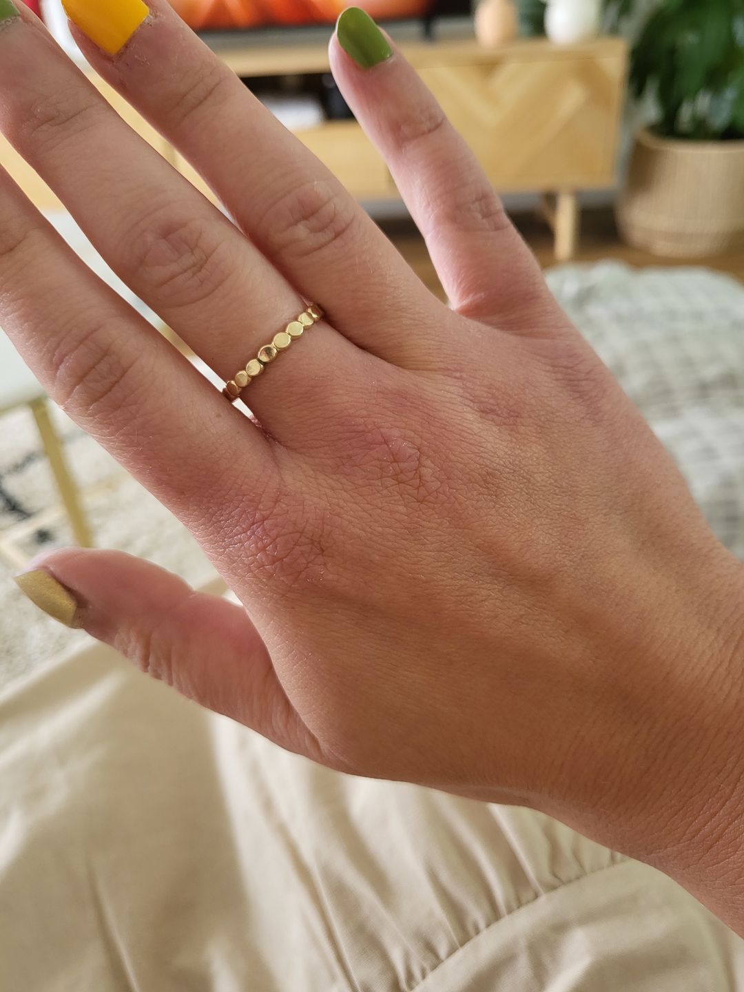 Customer photo review of Flat Beaded Ring