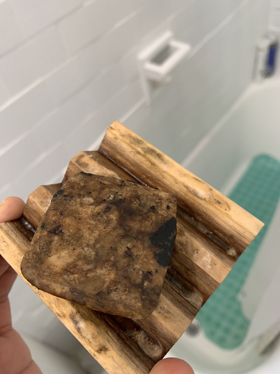 Customer photo review of Organic Natural Raw African Black Bar Soap