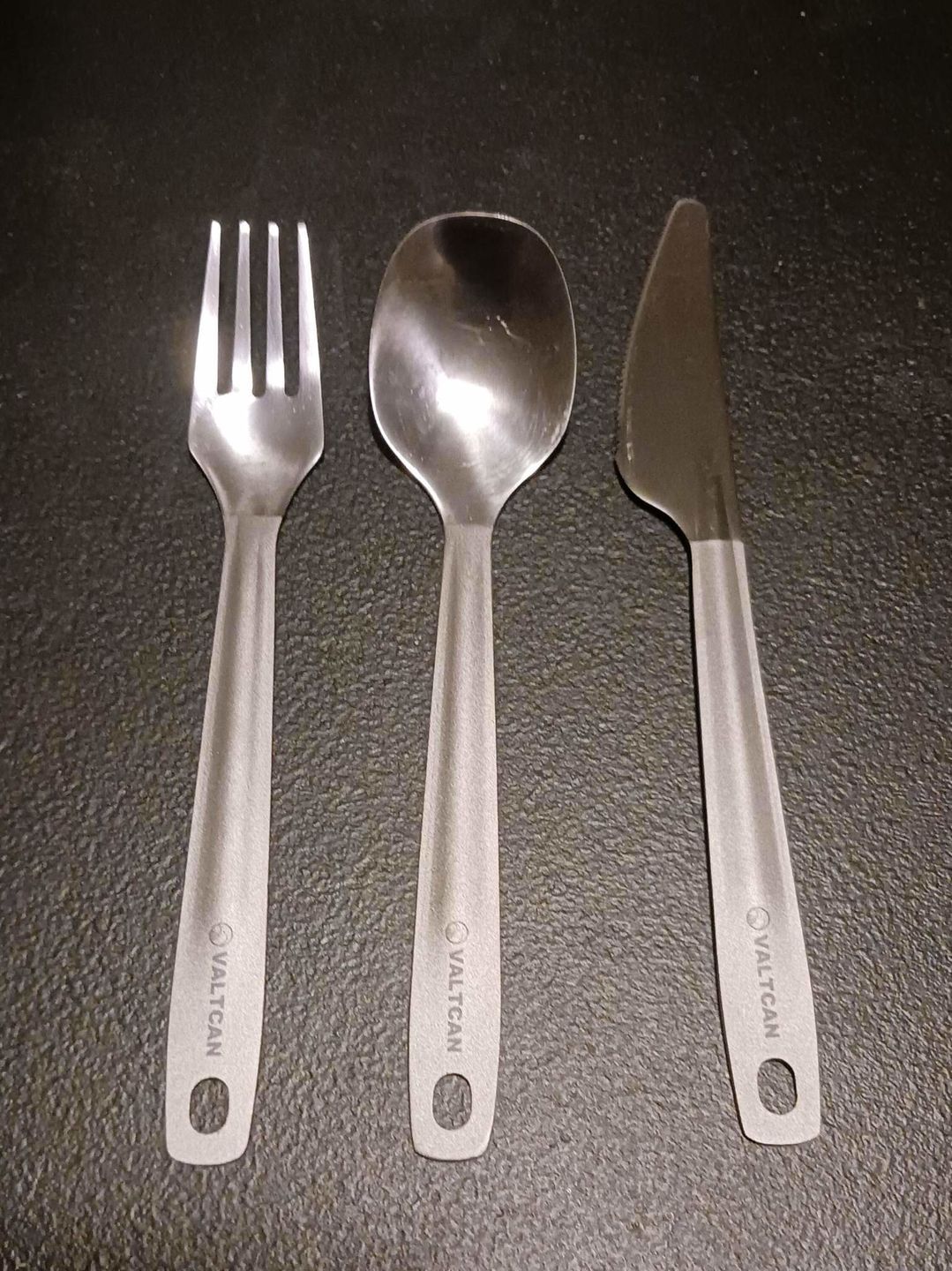 Customer photo review of Valtcan 3 Piece Titanium Camping Solid Frame Set Polished Ends