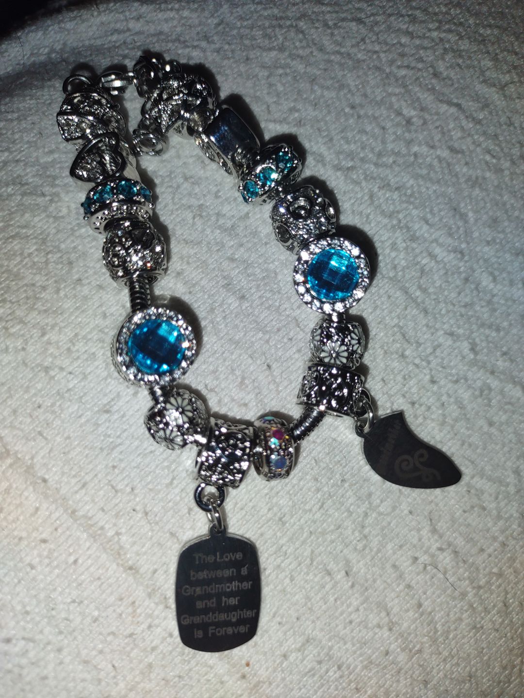 Customer photo review of Grandmother Granddaughter Unending Love Bracelets