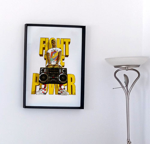 Customer photo review of Affiche RADIO / blanc