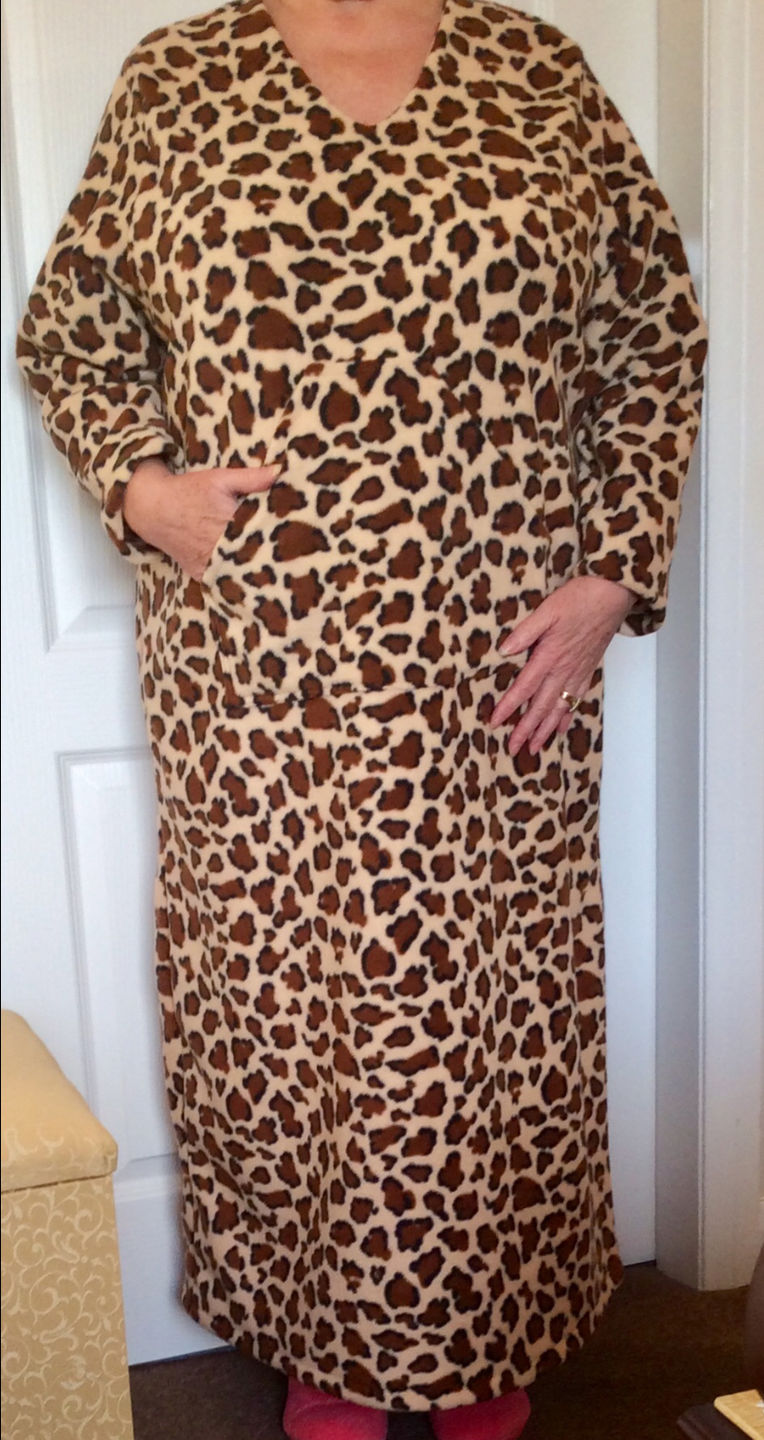 Customer photo review of Brown Leopard Anti Pill Polar Fleece Fabric