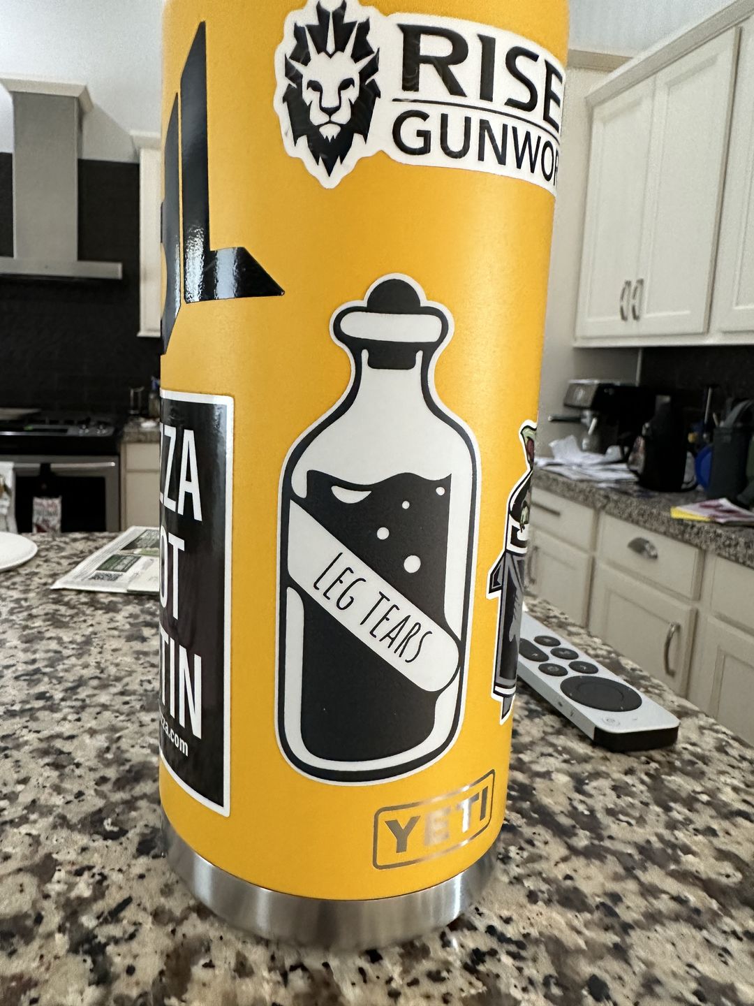 Customer photo review of Leg Tears Premium Sticker