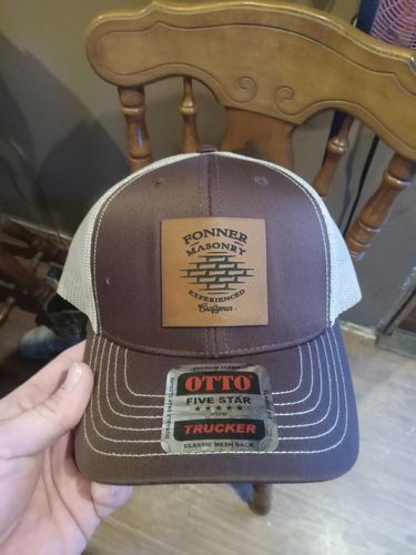 Customer photo review of [12 Pack] 112 Style Leather Patch Trucker Hats - Rectangle Patch