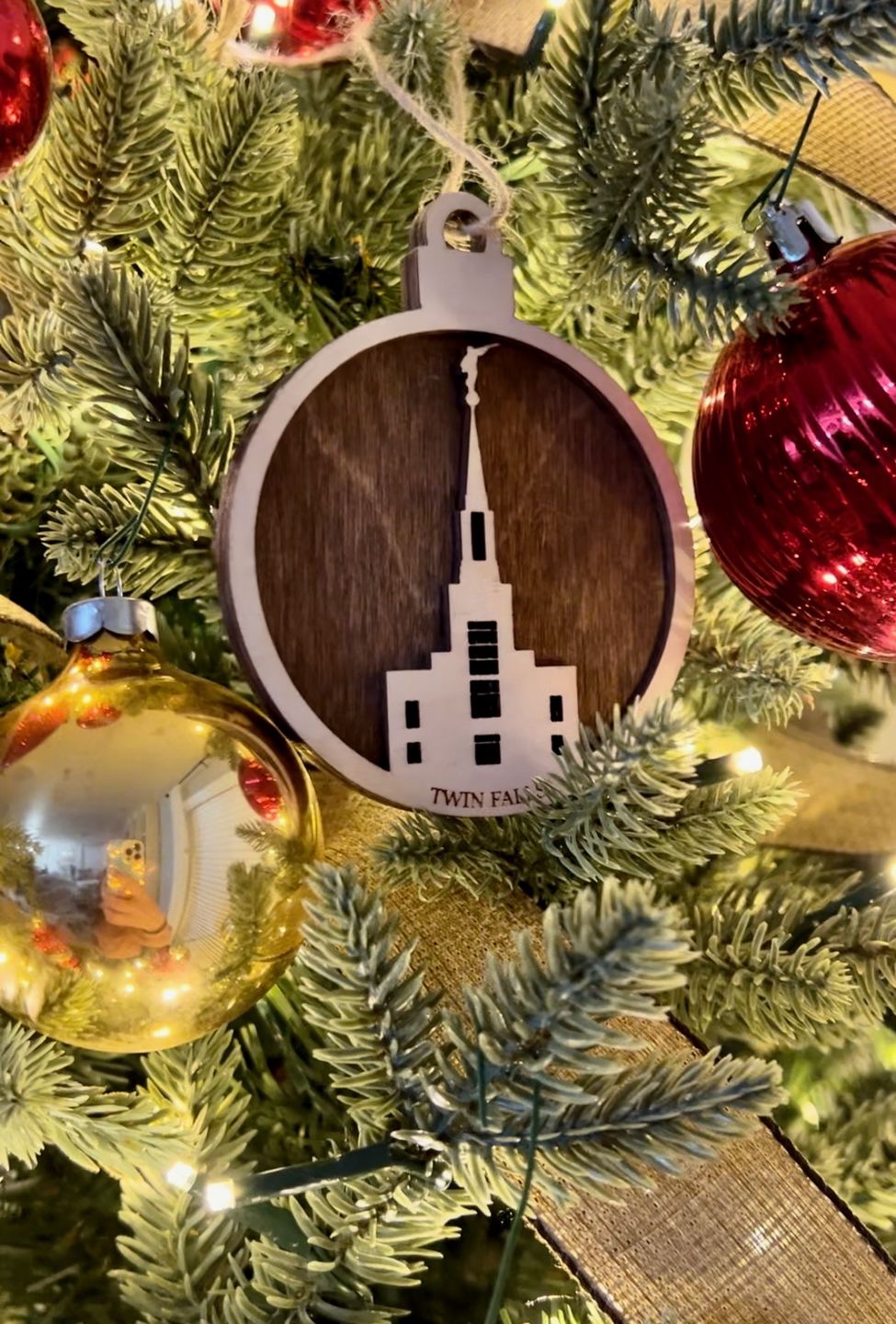 Customer photo review of Wooden Temple Christmas Ornament | Choose Any Temple