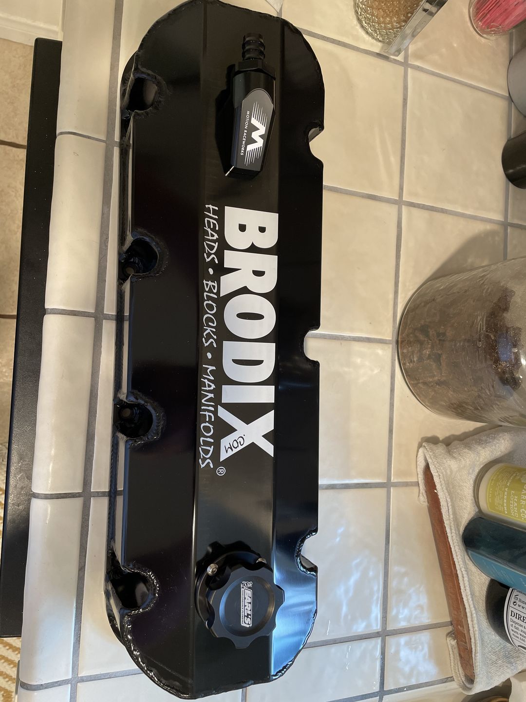 Customer photo review of Motion Raceworks Billet Valve Cover Breathers Black Anodized (Pair) 32-120BLK PAIR