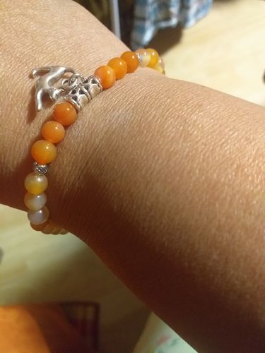 Customer photo review of BRACELET "CONCENTRATION" CORNALINE