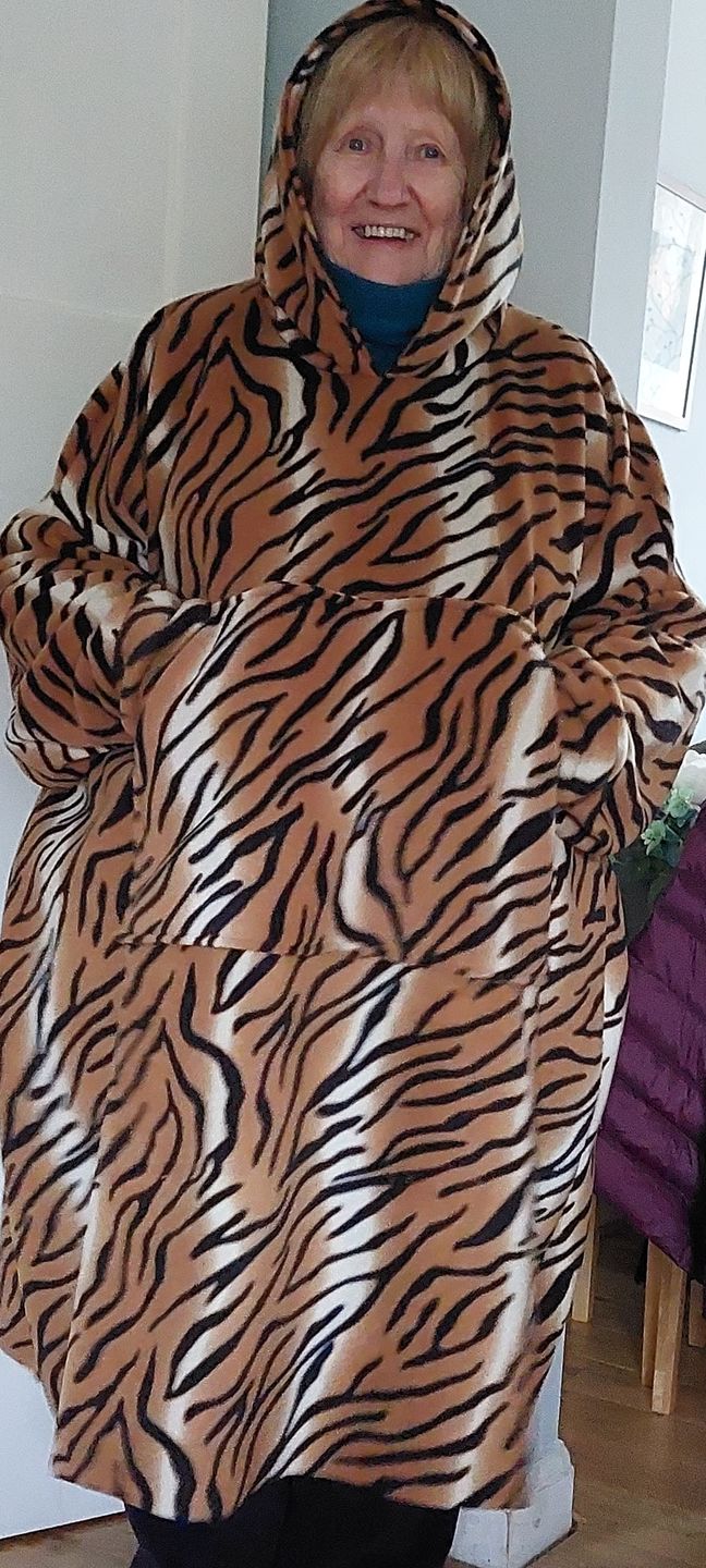 Customer photo review of Tiger Anti Pill Polar Fleece Fabric