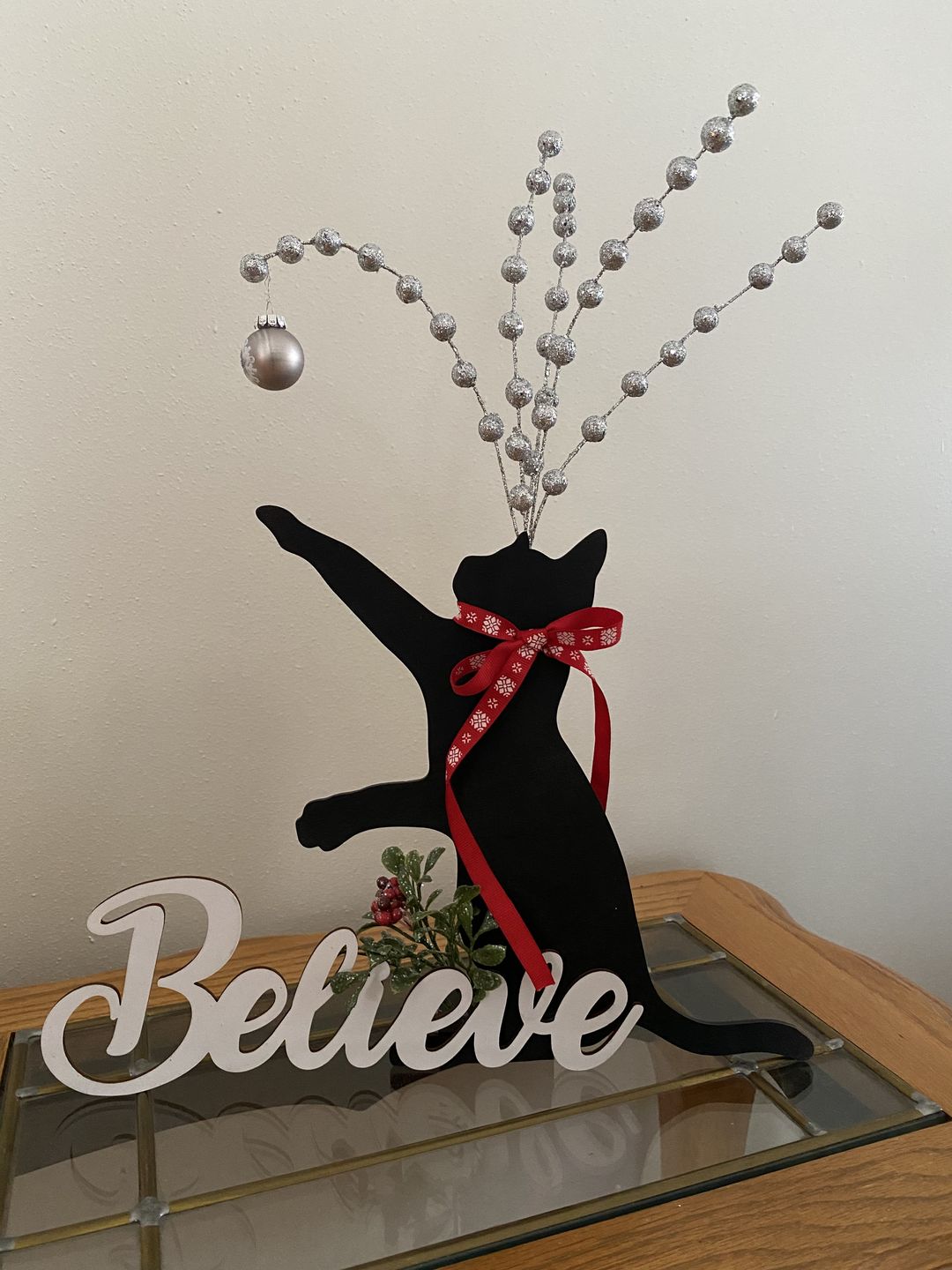 Customer photo review of Unfinished Wood Playing Cat Shape - Craft - up to 36"