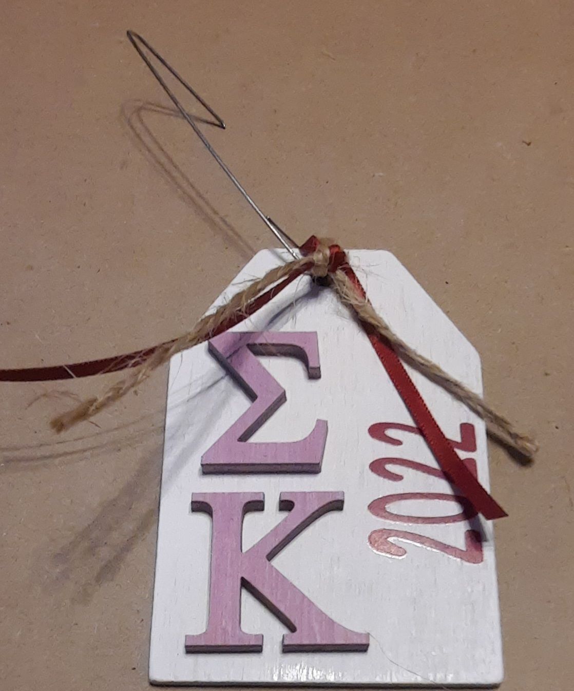 Customer photo review of Unfinished Wood Bold Kappa Shape - Craft - up to 36" DIY