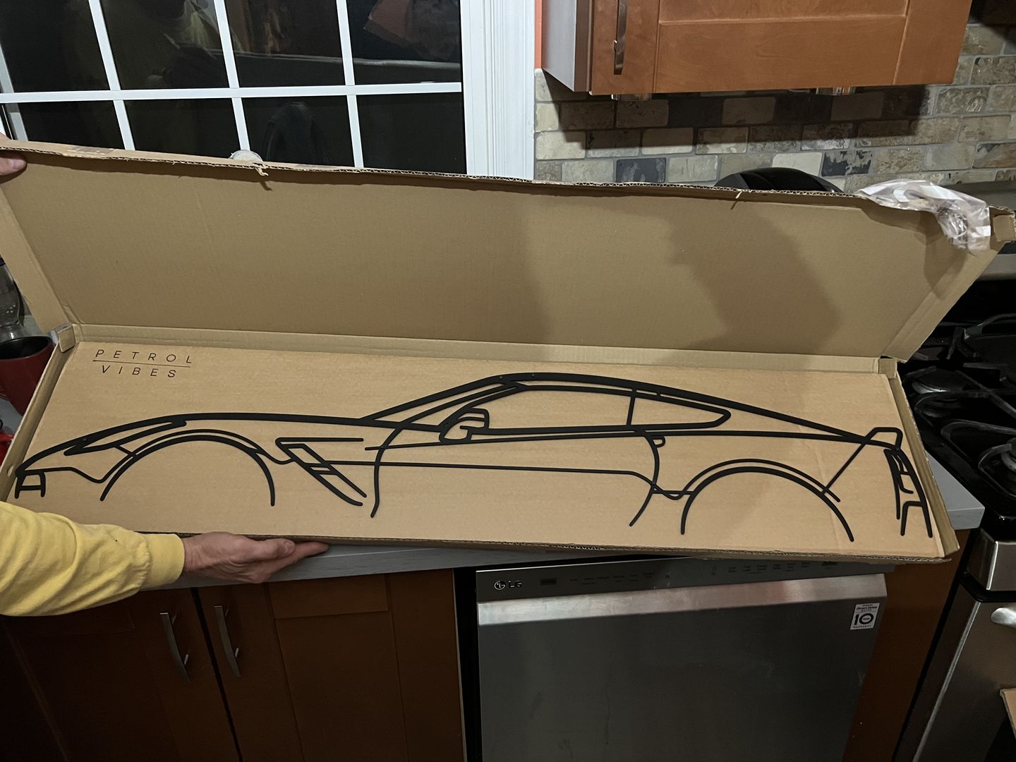 Customer photo review of Corvette Grand Sport C7 Silhouette Metal Wall Art