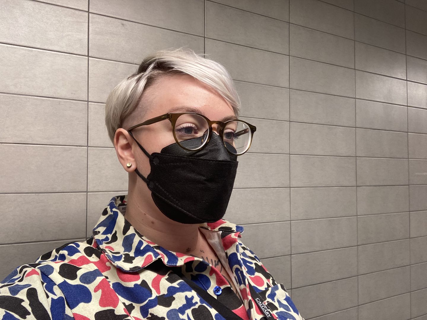 Customer photo review of N95 Respirator Face Mask Made in Canada (Small)