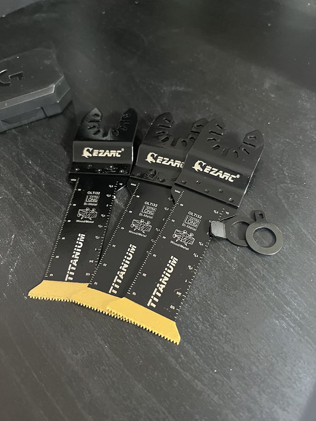 Customer photo review of Extra Long Titanium Oscillating Blade for Metal, Wood Nails, Screws Cutting, Plastic