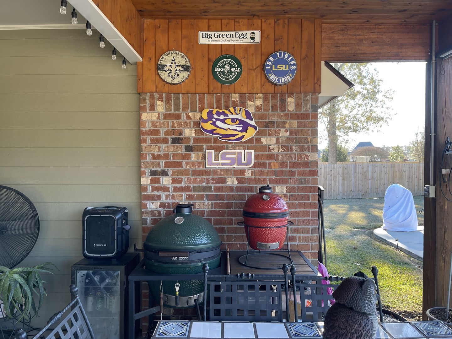 Customer photo review of LSU "Tiger Eye" 3D Vintage Metal Wall Art