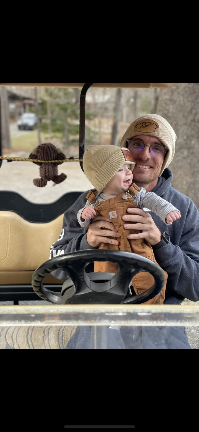 Customer photo review of Custom Leather Patch Beanie