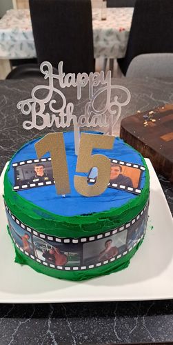 Customer photo review of Film Reel - Custom Edible Icing Image
