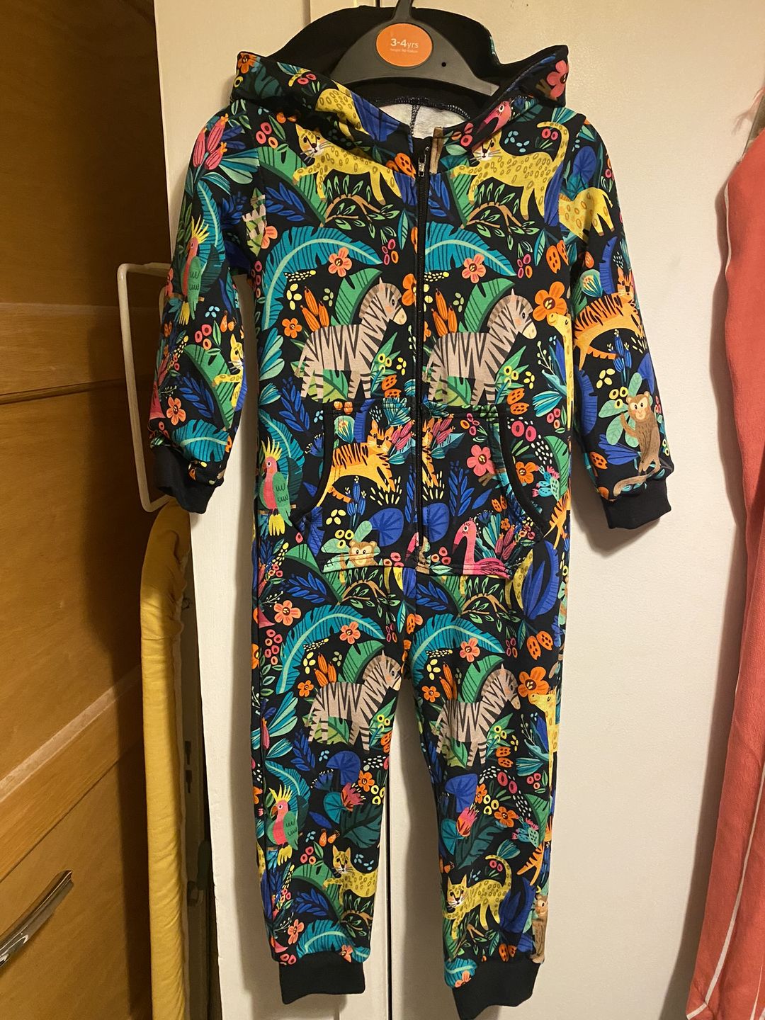 Customer photo review of Animal Jungle on Black French Terry Fabric