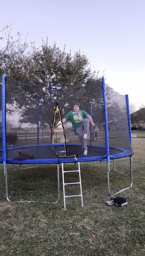 Customer photo review of 1500lbs High Capacity 15FT Round Trampoline for Adults&Kids