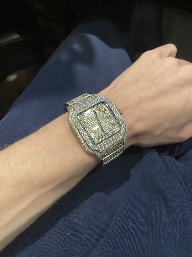 Customer photo review of 20 Carat Moissanite Bust Down Millionaire Watch
