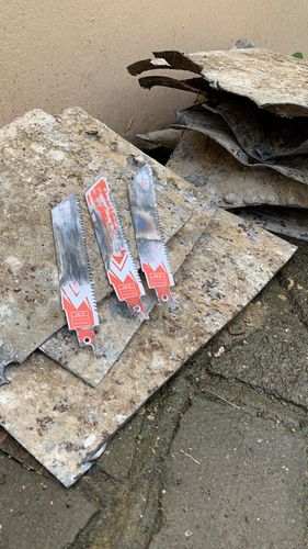 Customer photo review of Thick Metal/Cast Iron Cutting – Carbide, 6/9 in, 8 TPI Reciprocating Saw Blade