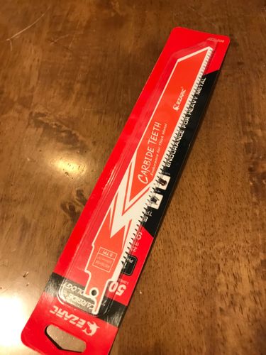 Customer photo review of Thick Metal/Cast Iron Cutting – Carbide, 6/9 in, 8 TPI Reciprocating Saw Blade