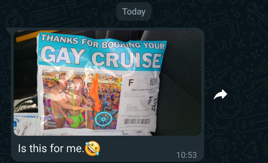 Customer photo review of Gay Cruise Prank Package