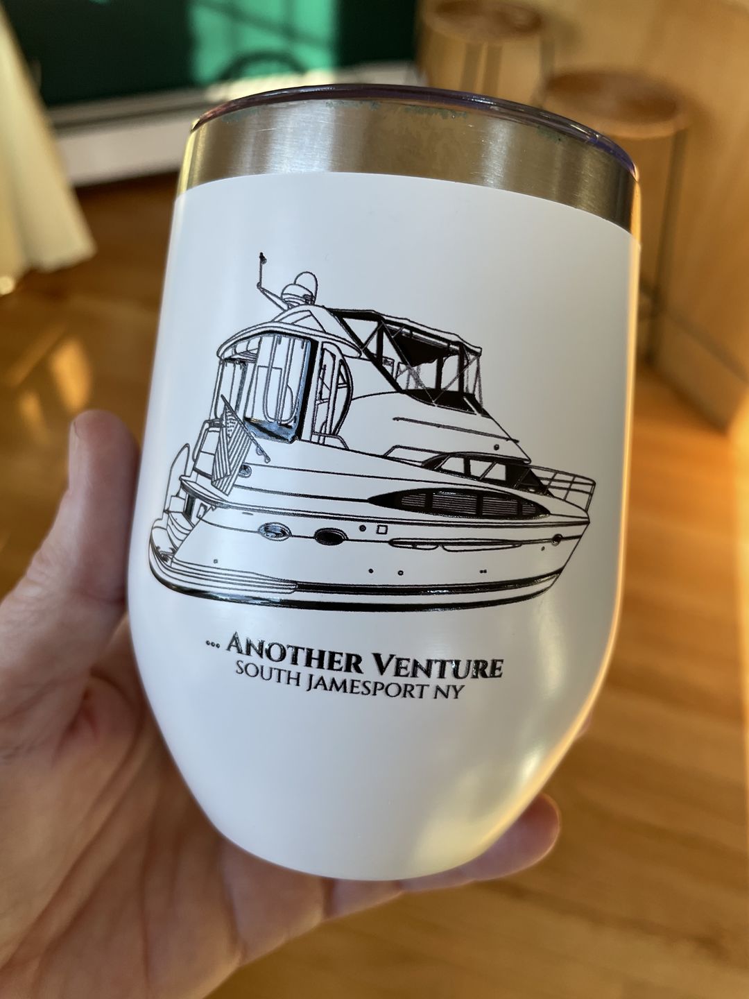 Customer photo review of Custom Wine Tumblers