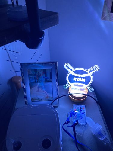 Customer photo review of Personalized Sports Themed Night Light