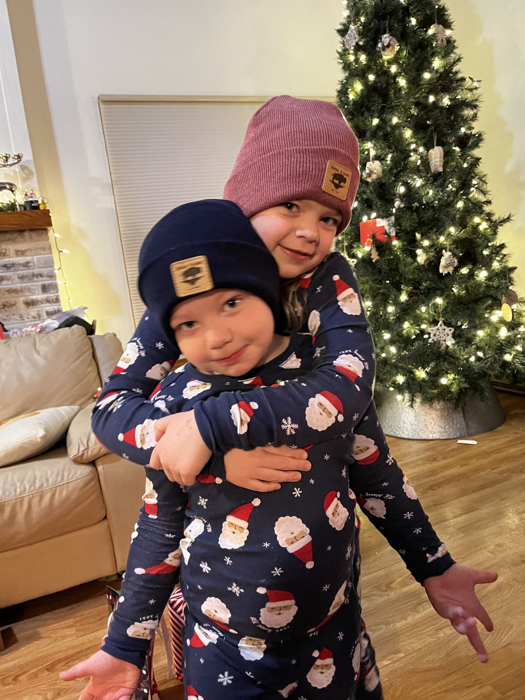 Customer photo review of Custom Leather Patch Beanie