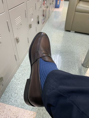Customer photo review of Penny Loafer - Dark Brown (Hand Painted Patina)