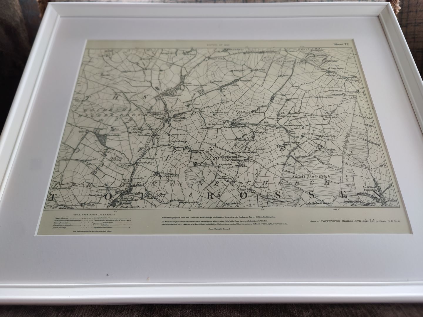 Customer photo review of Personalised Old Map (UK) - Make Your Own 1800s and 1900s Ordnance Survey Postcode Map