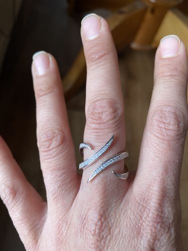 Customer photo review of Wave CZ Ring in Sterling Silver