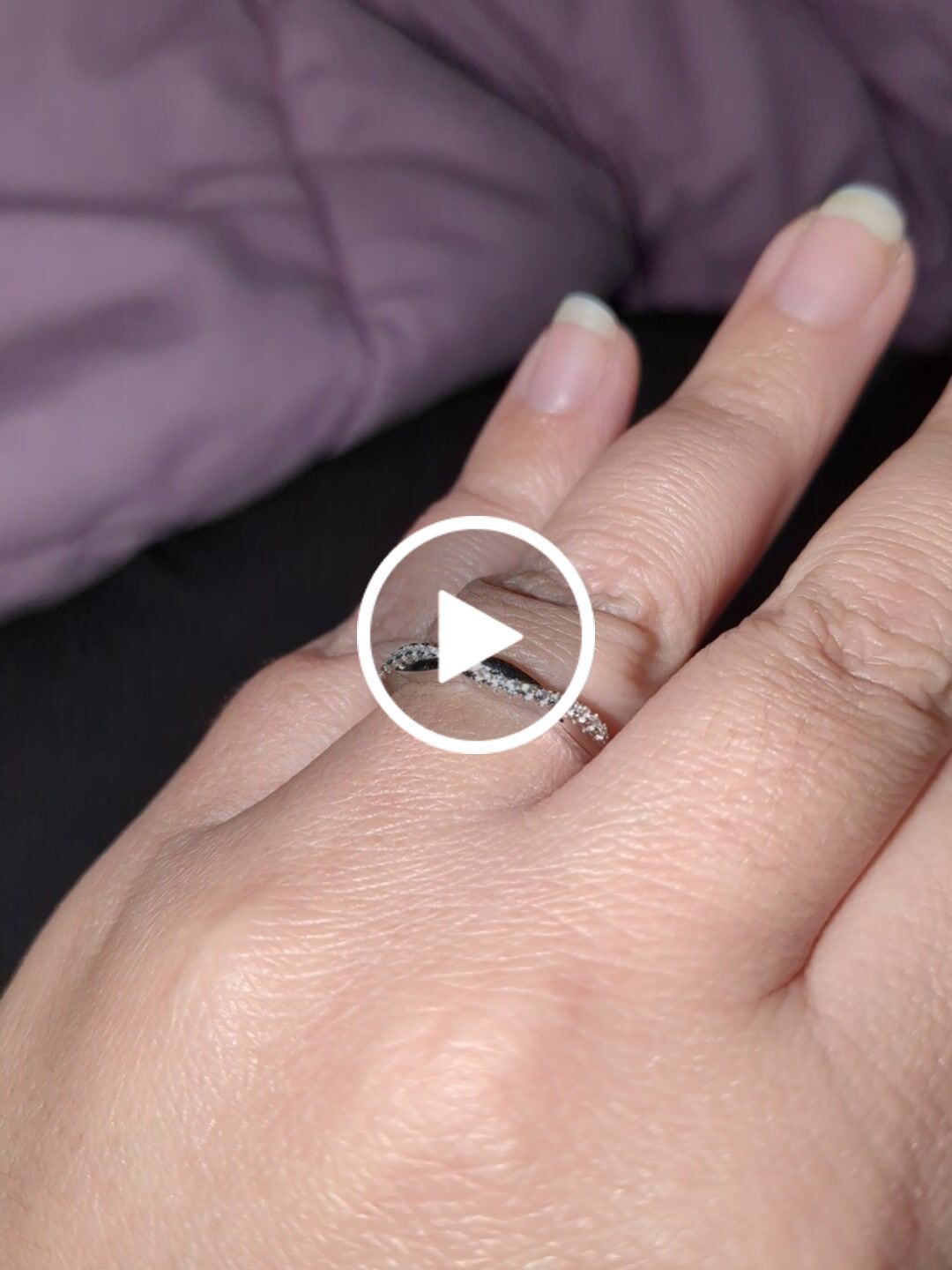 Customer video review of Twisted Vine Moissanite Half Eternity Wedding Band Stackable Ring