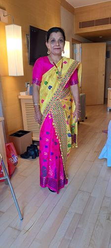 Customer photo review of Rubans Gold Plated Maroon Color Stone Necklace Set