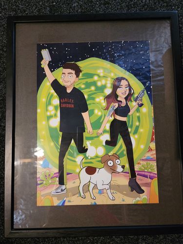 Customer photo review of 'Rick and Morty' Custom Portrait