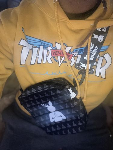 Customer photo review of Praying Rabbit Side Bag