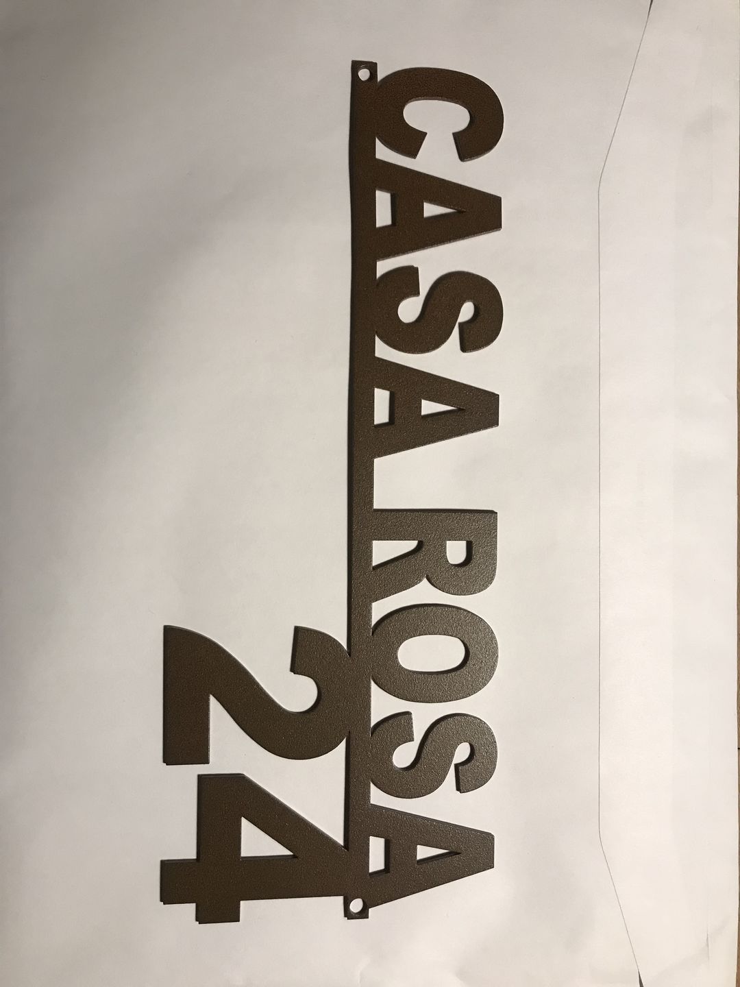 Customer photo review of Hausnummer-Türschild Simple mit Familiennamen aus edlem Stahl (personalisierbar)